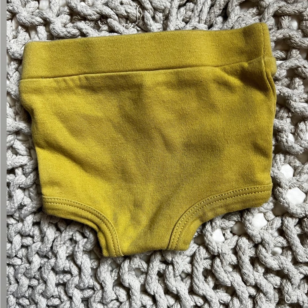 Kate Quinn Bummies Bloomers 0-3m Cotton Mustard Yellow